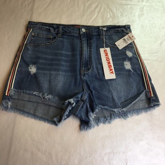 Unionbay Roxie Denim Shorts 1981 Blue Juniors 15 - Picture 3 of 13